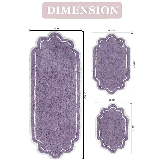 Home Weavers Inc Allure 3-pc. Quick Dry Bath Rug Set