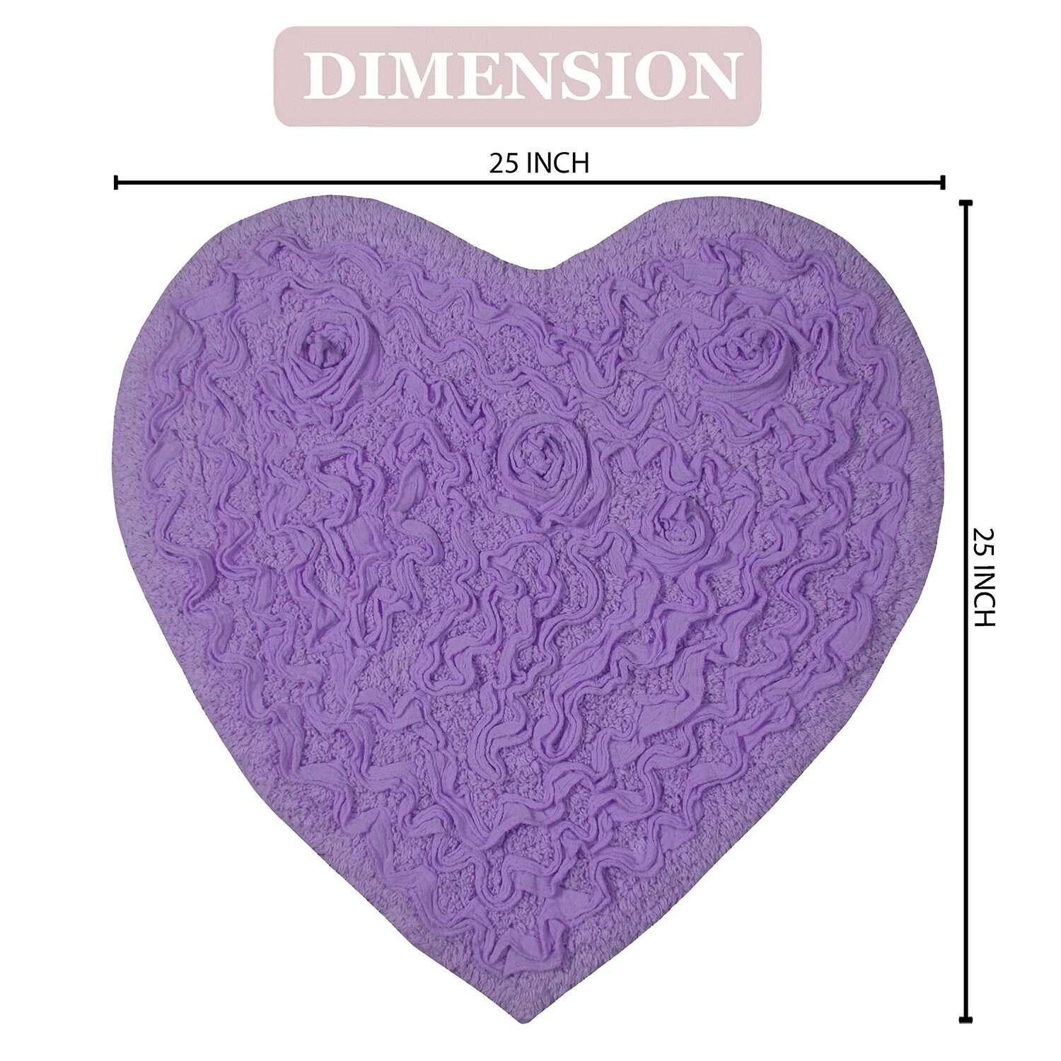 Home Weavers Inc Modesto Heart Bath Rug