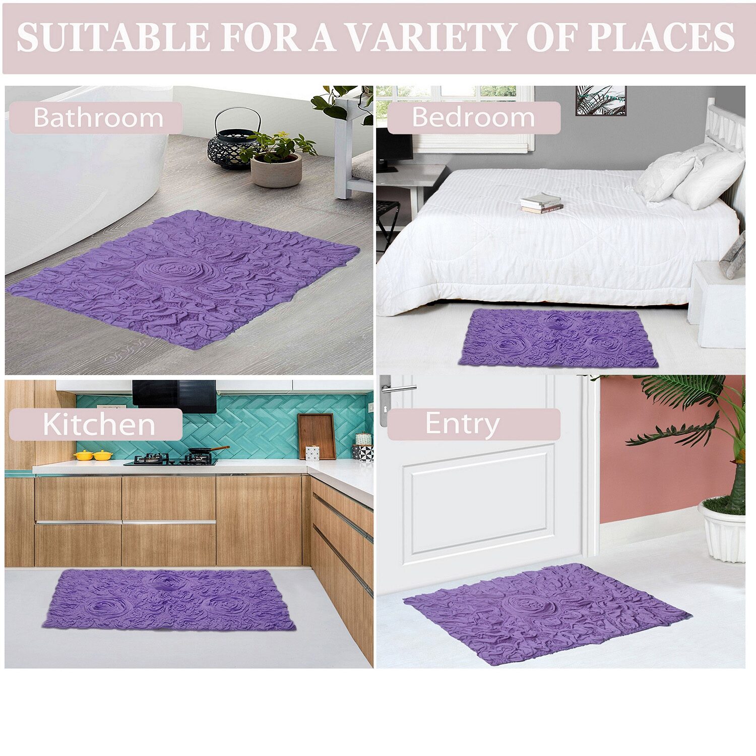 Home Weavers Inc Modesto Heart Bath Rug