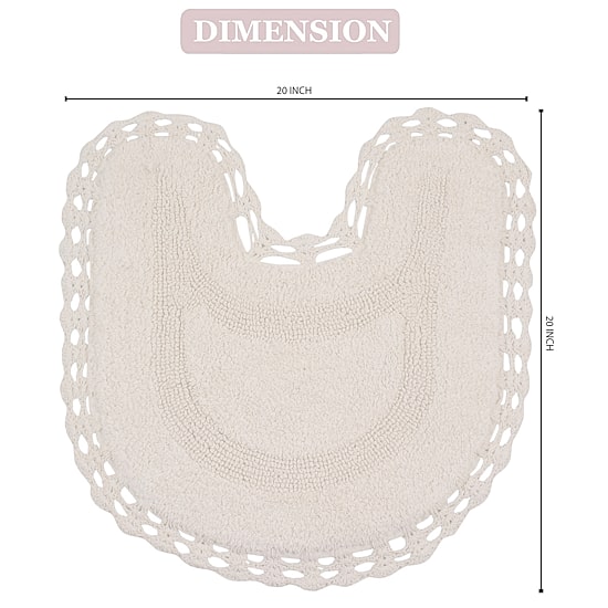 Home Weavers Inc Hampton Crochet Reversible 20X20 Inch Bath Rug