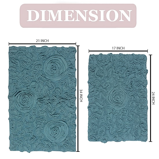 Home Weavers Inc Bellflower 2-pc. Quick Dry Bath Rug Set
