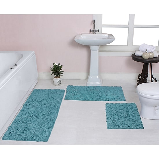 Home Weavers Inc Bellflower 3-pc. Quick Dry Bath Rug Set