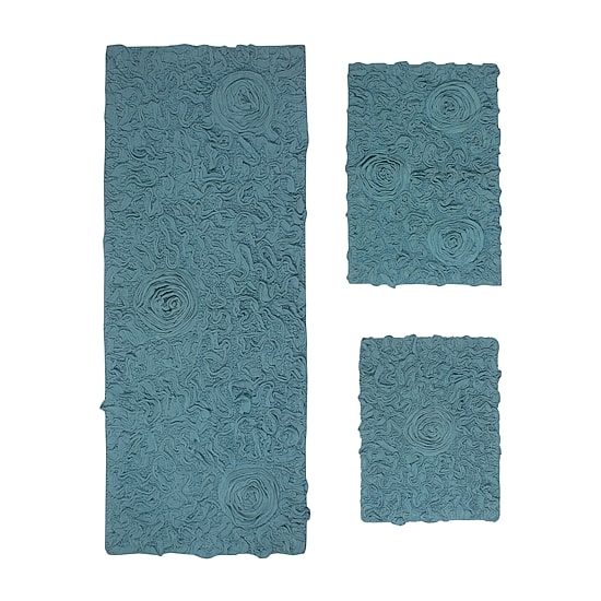 Home Weavers Inc Bellflower 3-pc. Quick Dry Bath Rug Set
