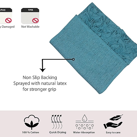 Home Weavers Inc Bellflower 3-pc. Quick Dry Bath Rug Set