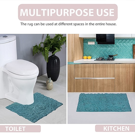 Home Weavers Inc Bellflower 3-pc. Quick Dry Bath Rug Set