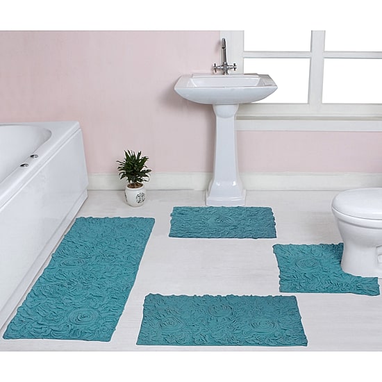 Home Weavers Inc Bellflower 4-pc. Quick Dry Bath Rug Set