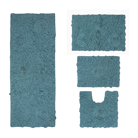 Home Weavers Inc Bellflower 4-pc. Quick Dry Bath Rug Set