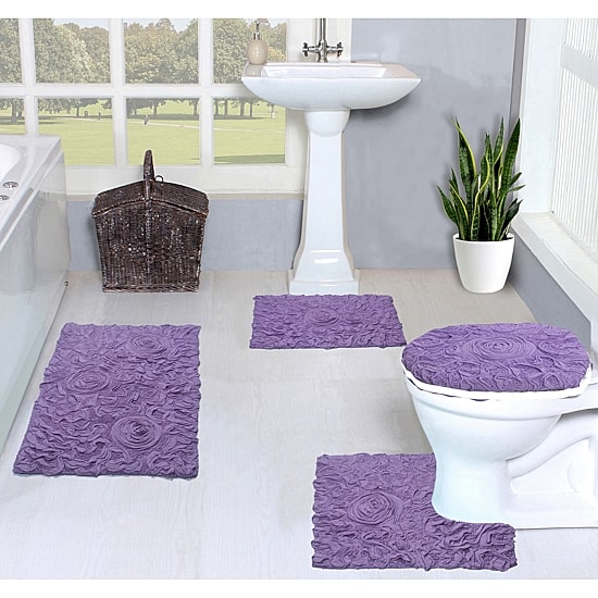 Home Weavers Inc Bellflower 4-pc. Quick Dry Bath Rug Set