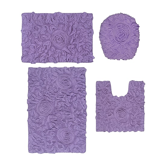 Home Weavers Inc Bellflower 4-pc. Quick Dry Bath Rug Set