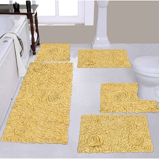 Home Weavers Inc Bellflower 5-pc. Quick Dry Bath Rug Set