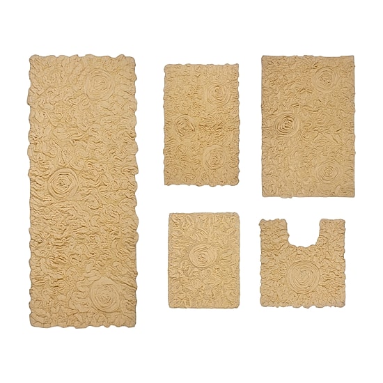 Home Weavers Inc Bellflower 5-pc. Quick Dry Bath Rug Set