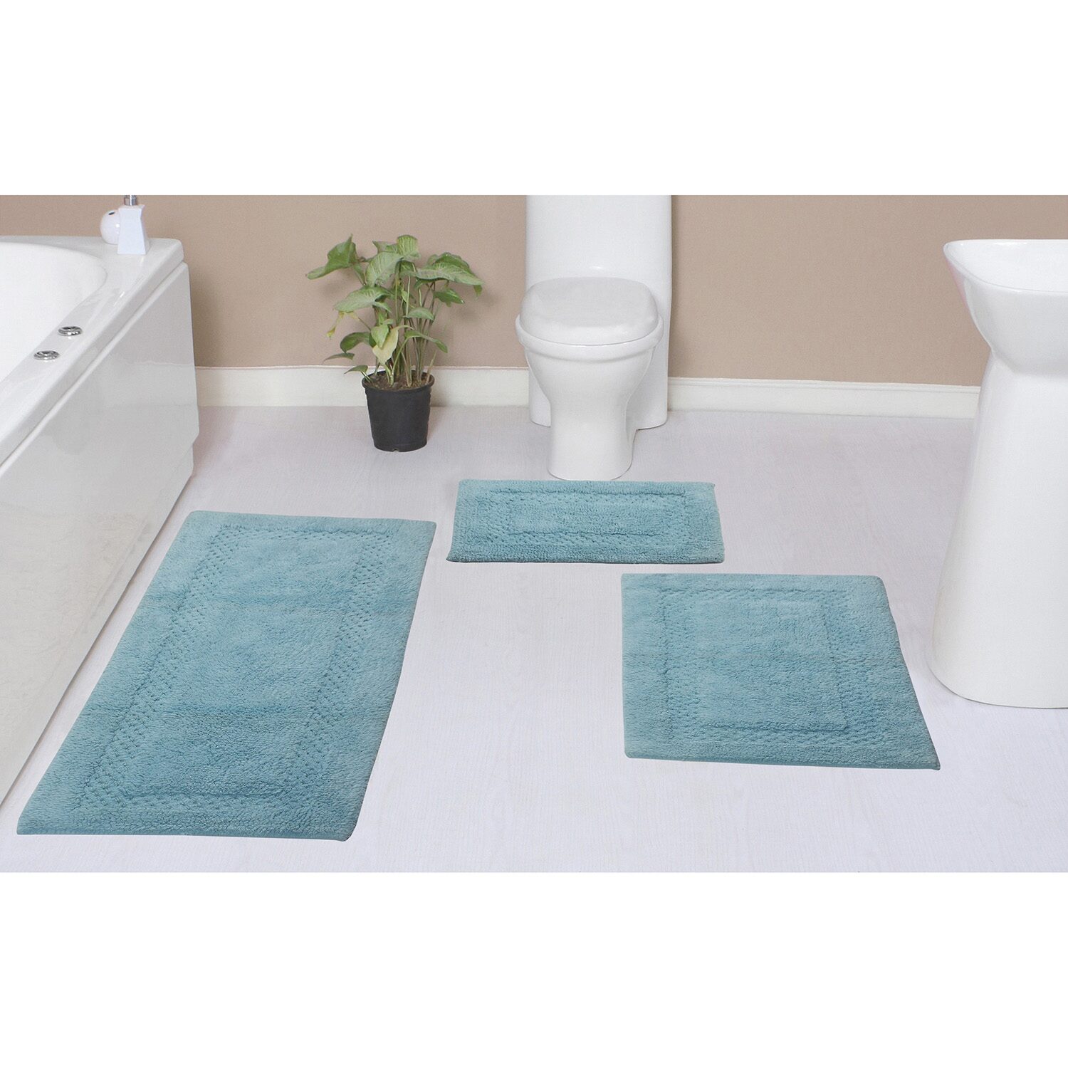 Home Weavers Inc Classy -pc. Quick Dry Bath Rug Set