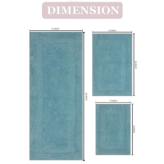 Home Weavers Inc Classy 3-pc. Quick Dry Bath Rug Set