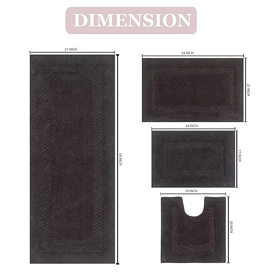 Home Weavers Inc Classy 4-pc. Quick Dry Bath Rug Set