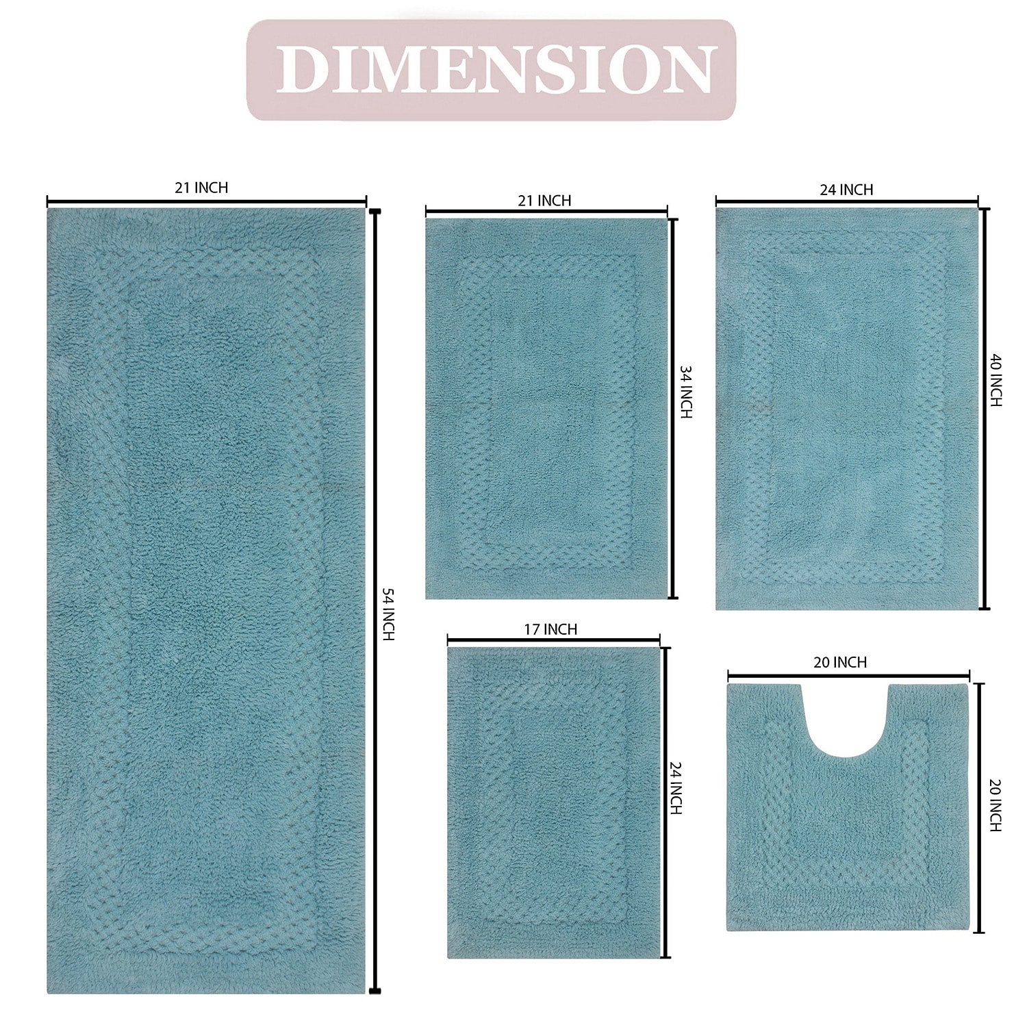 Home Weavers Inc Classy 5-pc. Quick Dry Bath Rug Set