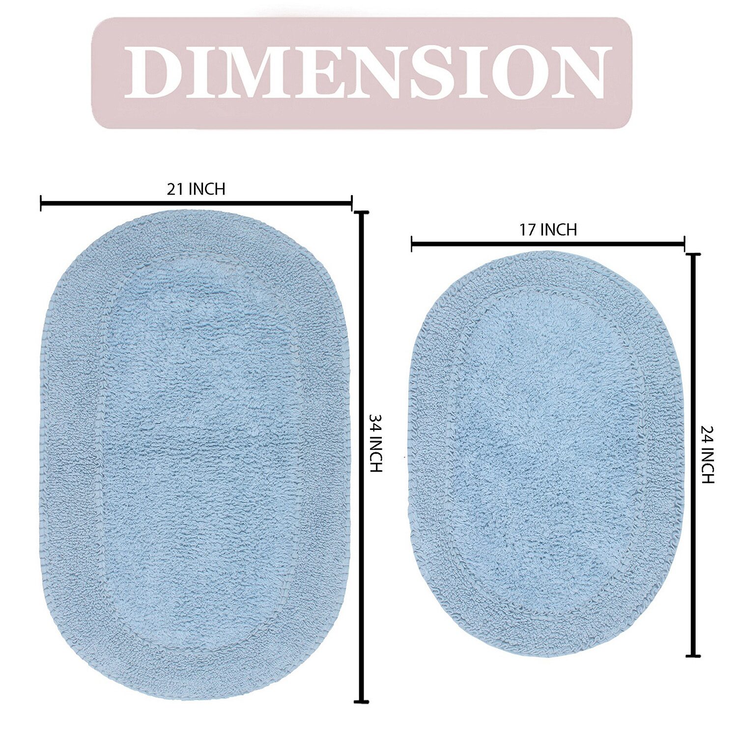 Home Weavers Inc Double Ruffle -pc. Quick Dry Bath Rug Set