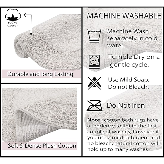 Home Weavers Inc Double Ruffle 2-pc. Quick Dry Bath Rug Set