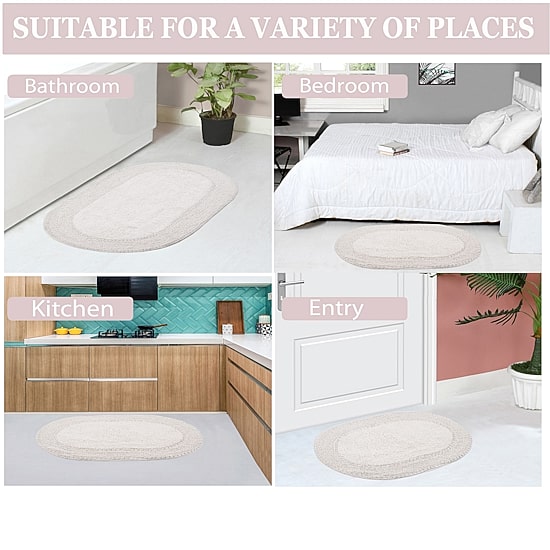 Home Weavers Inc Double Ruffle 2-pc. Quick Dry Bath Rug Set