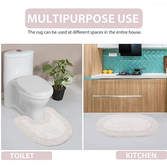 Home Weavers Inc Double Ruffle 2-pc. Quick Dry Bath Rug Set