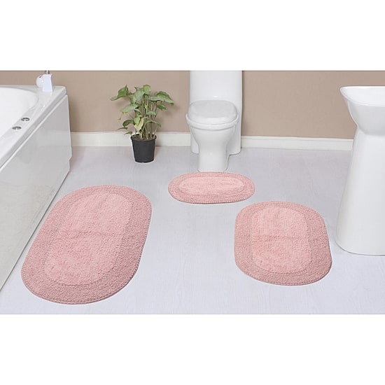Home Weavers Inc Double Ruffle 3-pc. Quick Dry Bath Rug Set