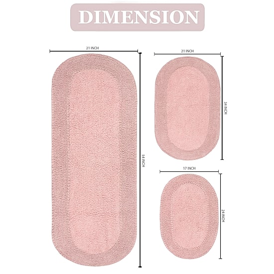 Home Weavers Inc Double Ruffle 3-pc. Quick Dry Bath Rug Set