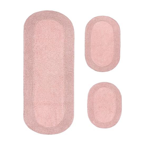 Home Weavers Inc Double Ruffle 3-pc. Quick Dry Bath Rug Set