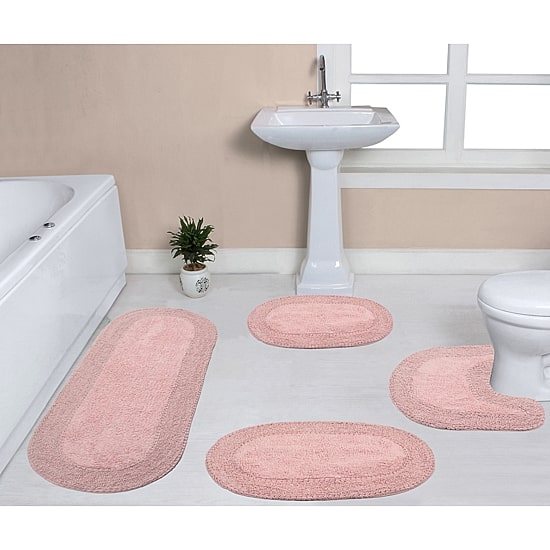 Home Weavers Inc Double Ruffle 4-pc. Quick Dry Bath Rug Set