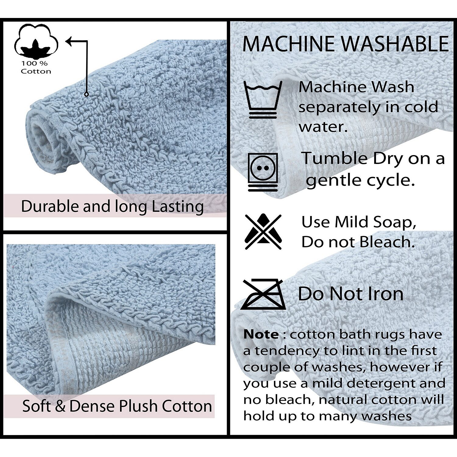 Home Weavers Inc Double Ruffle 4-pc. Quick Dry Bath Rug Set