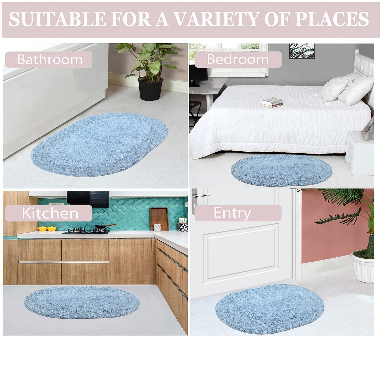 Home Weavers Inc Double Ruffle 4-pc. Quick Dry Bath Rug Set