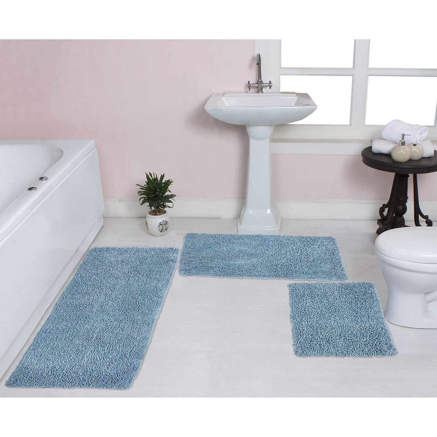 Home Weavers Inc Fantasia 3-pc. Quick Dry Bath Rug Set