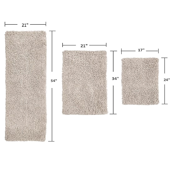 Home Weavers Inc Fantasia 3-pc. Quick Dry Bath Rug Set