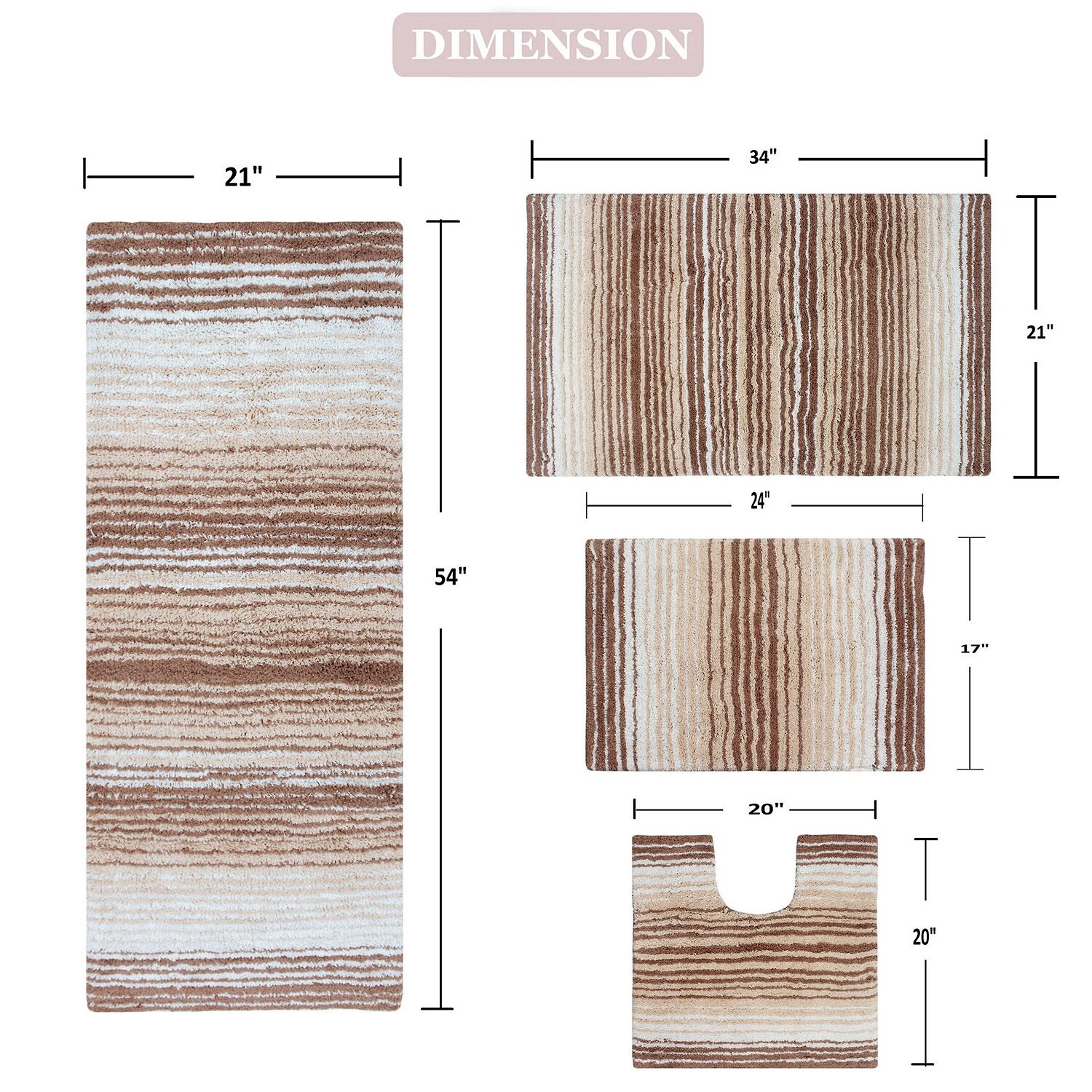 Home Weavers Inc Gradiation Quick Dry Bath Rug
