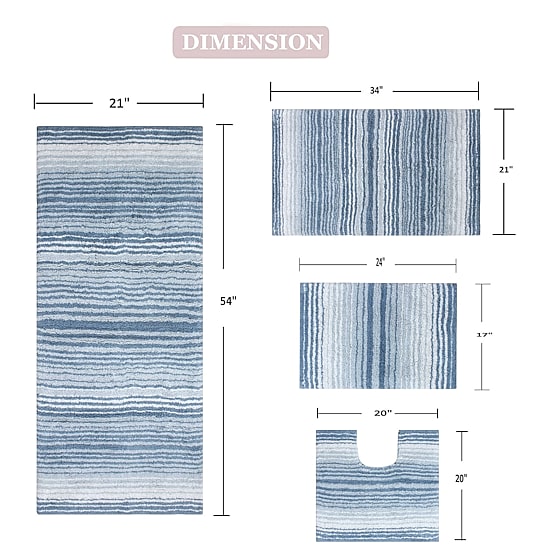 Home Weavers Inc Gradiation Quick Dry Bath Rug