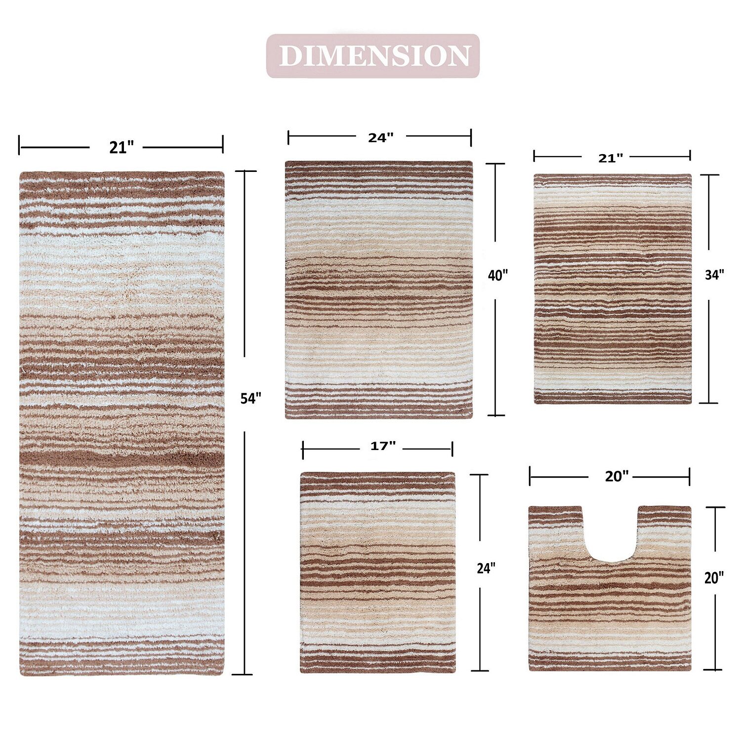 Home Weavers Inc Gradiation Quick Dry Bath Rug