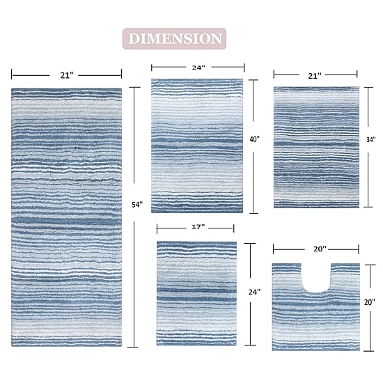 Home Weavers Inc Gradiation Quick Dry Bath Rug
