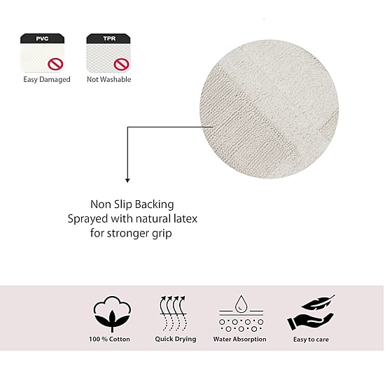 Home Weavers Inc Luxury Hotel Style Reversible Bath Rug