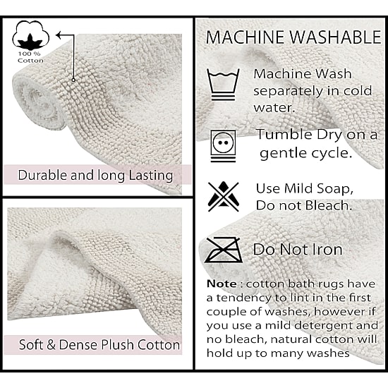 Home Weavers Inc Luxury Hotel Style Reversible Bath Rug