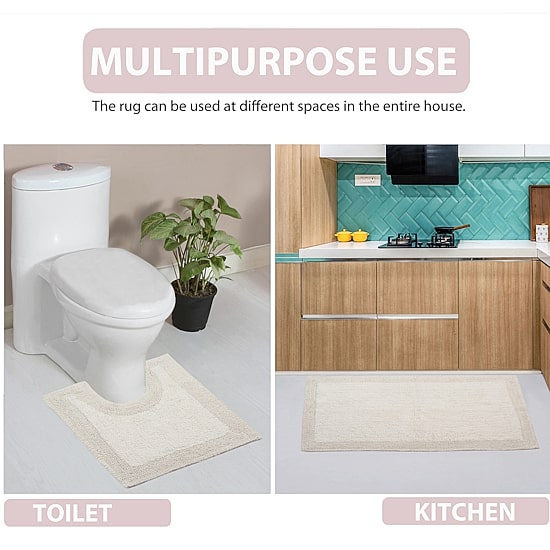Home Weavers Inc Luxury Hotel Style Reversible Bath Rug