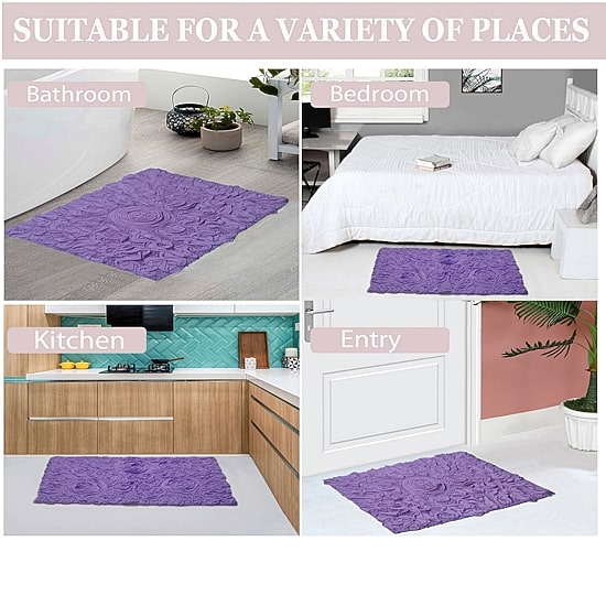 Home Weavers Inc Bell Flower Quick Dry Bath Rug