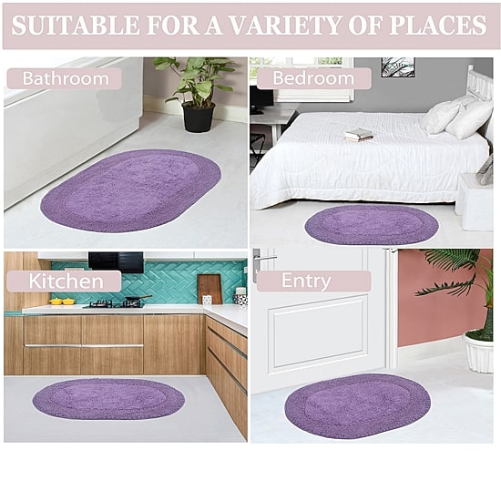 Home Weavers Inc Double Ruffle Quick Dry Bath Rug