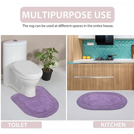 Home Weavers Inc Double Ruffle Quick Dry Bath Rug
