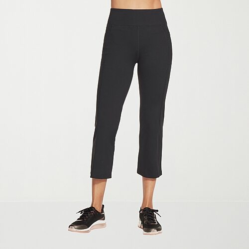 Skechers Women's Go Walk High Waisted Crop Pants, Small, Black
