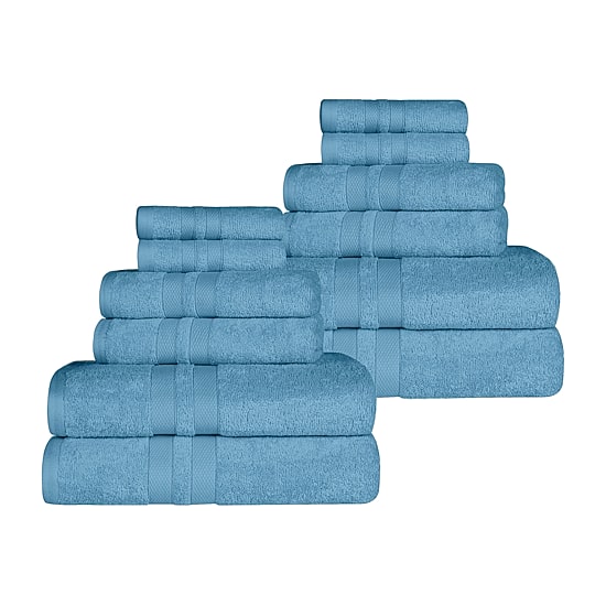 SUPERIOR® Ultra Collection | 100% Cotton 12-pc. Quick Dry Solid Bath Towel Set
