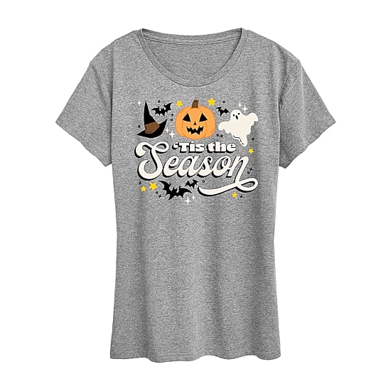 Tis The Season Fall Womens Crew Neck Short Sleeve Regular Fit Graphic T-Shirt