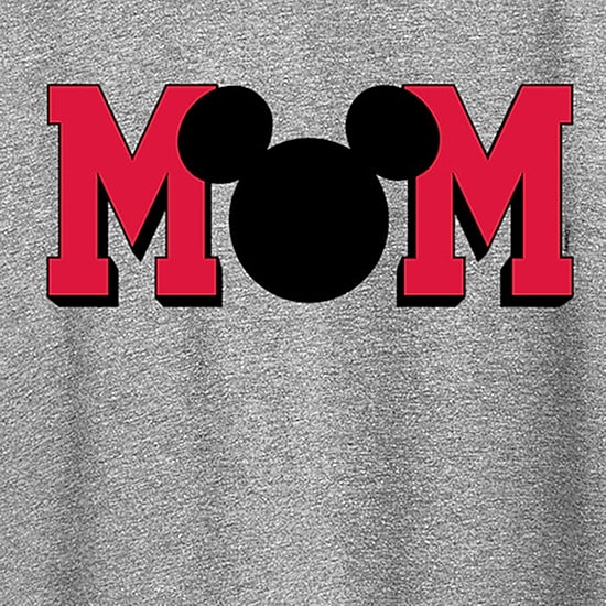 Mom Mickey Ears Womens Crew Neck Short Sleeve Regular Fit Mickey Mouse Graphic T-Shirt