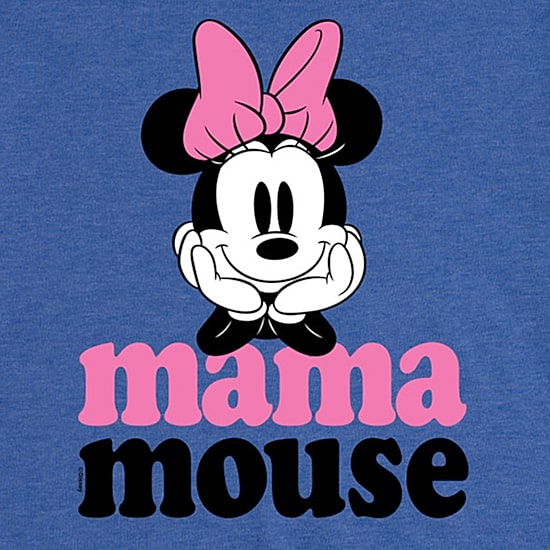 Mom Mouse Womens Crew Neck Short Sleeve Regular Fit Mickey Mouse Graphic T-Shirt