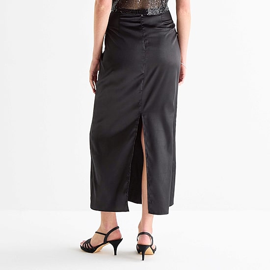 Forever 21 Womens Juniors Mid Rise Maxi Skirt