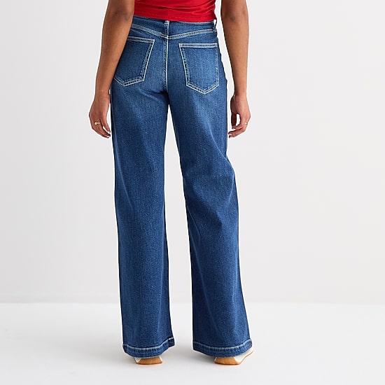 Arizona Womens Juniors Highest Rise Wide Leg Jean