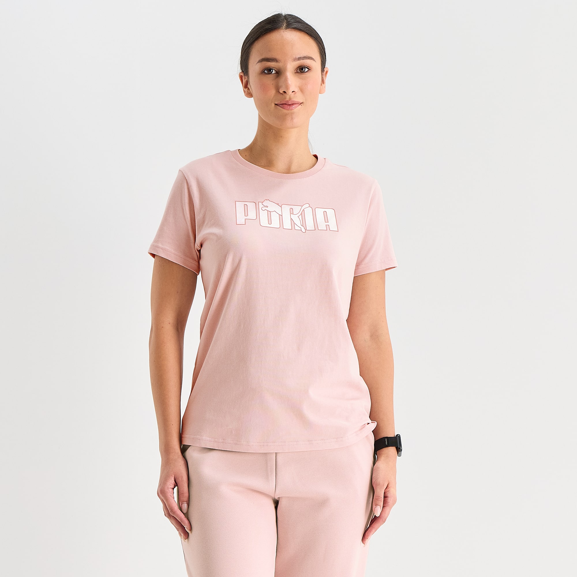 PUMA Womens Crew Neck Short Sleeve Active T-Shirt