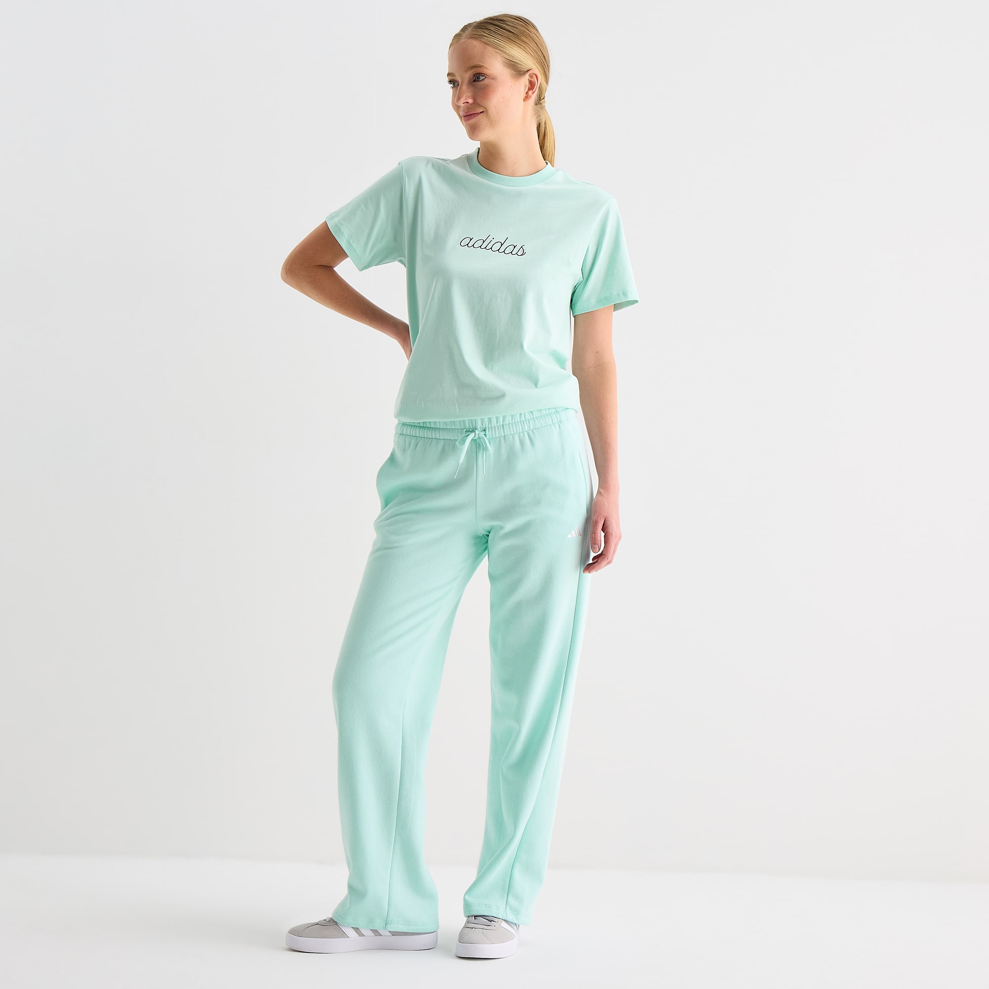 adidas Womens Straight Mid Rise Regular Fit Sweatpant